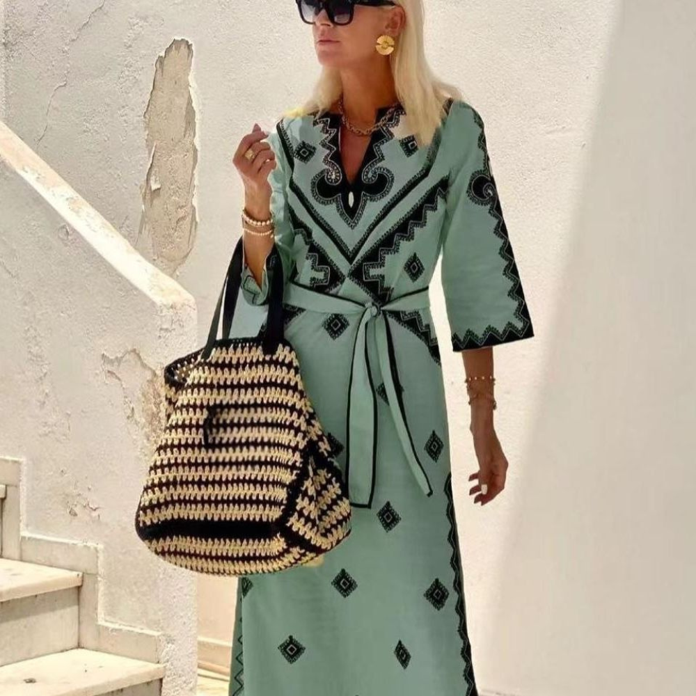 Jessica - Fashionable belted dress for women