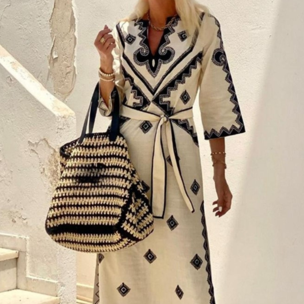 Jessica - Fashionable belted dress for women