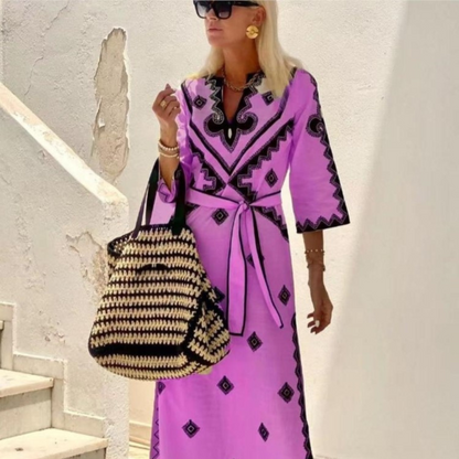 Jessica - Fashionable belted dress for women