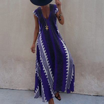 LP | Bohemian-style geometric maxi dress