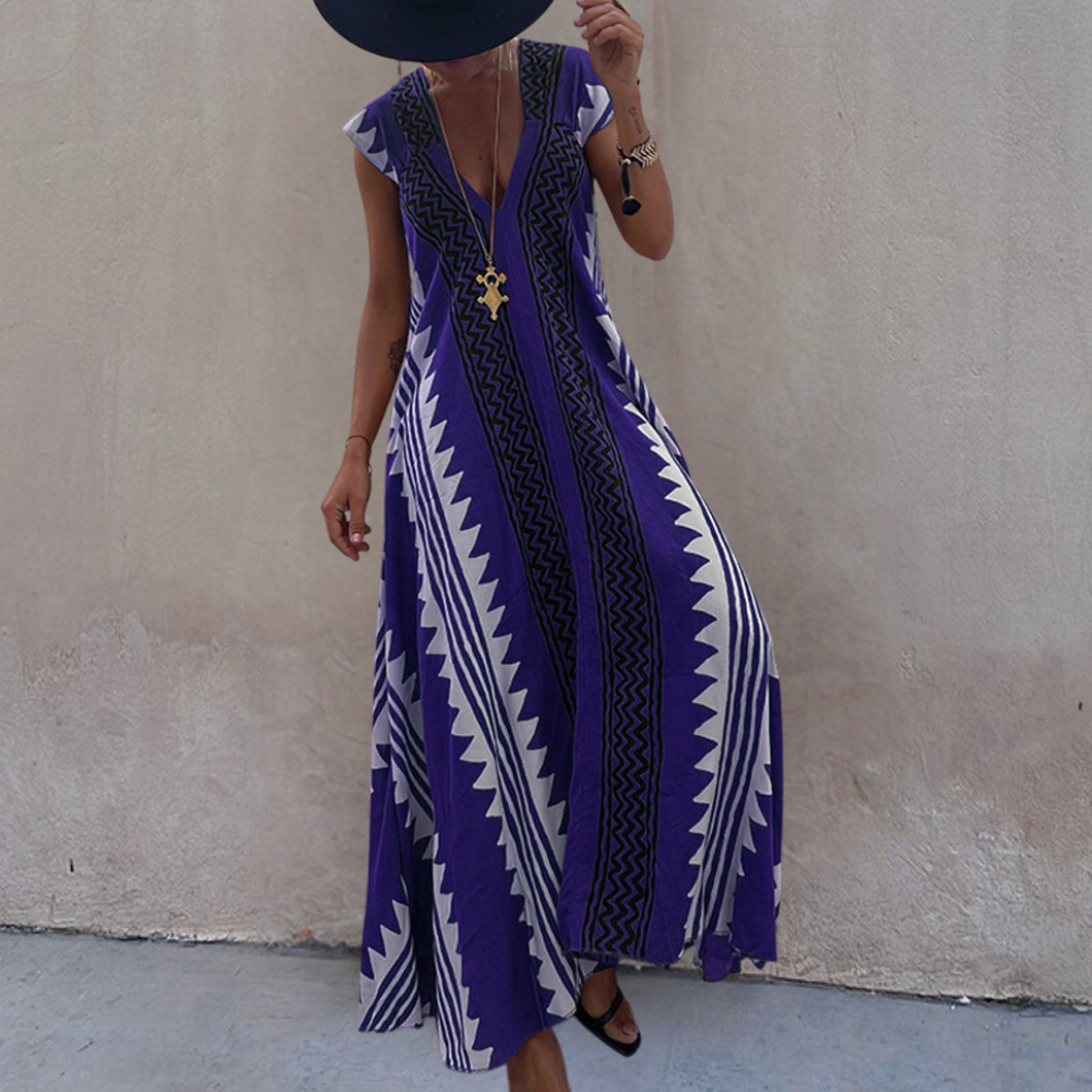 Mc | Boheme maxi dress for women with geometric print