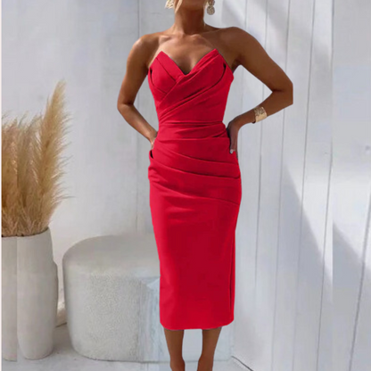 LP | Elegant Strapless Summer Dress