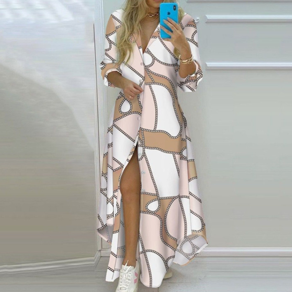 LP | Creative dress with modern newspaper print