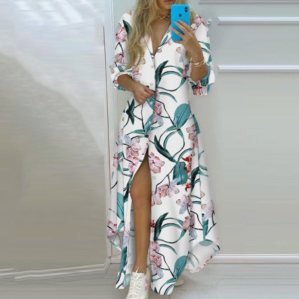 LP | Creative dress with modern newspaper print