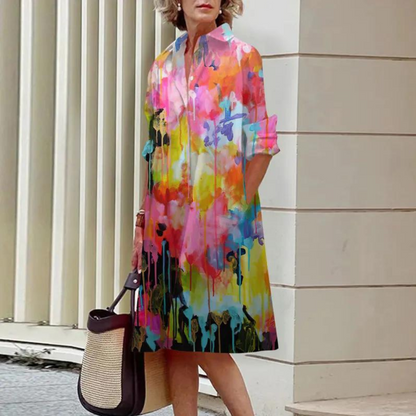 LP | Cheerful summer dress with watercolor print