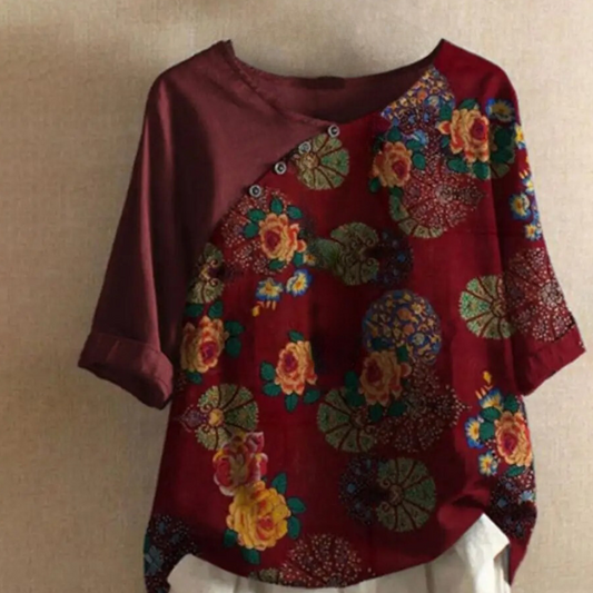 Clarisa - Trendy retro blouse for women