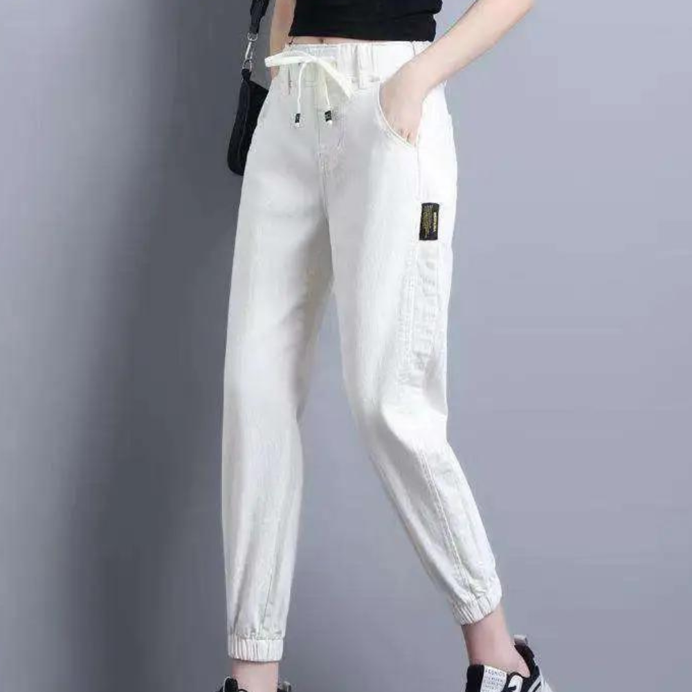 Lucrezia - Women's casual jeans with adjustable drawcord