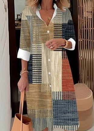 Mc | elegant dress with windblown shirt