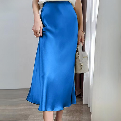 Cecilia - Casual satin evening skirt