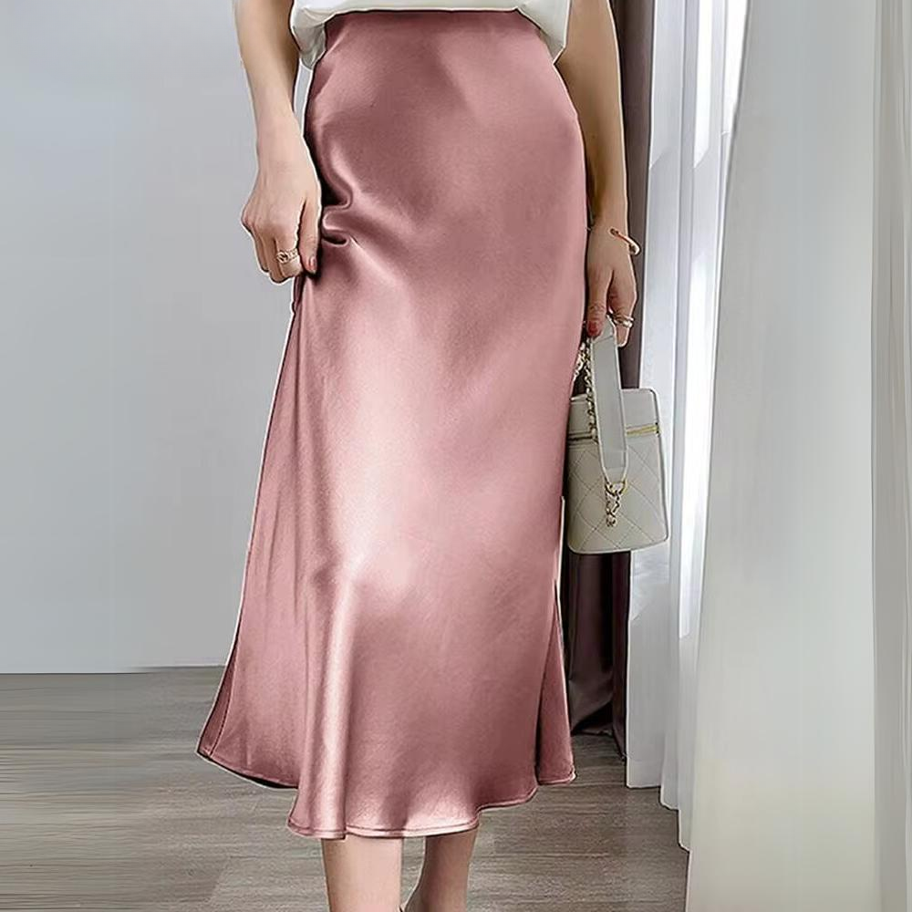 Cecilia - Casual satin evening skirt