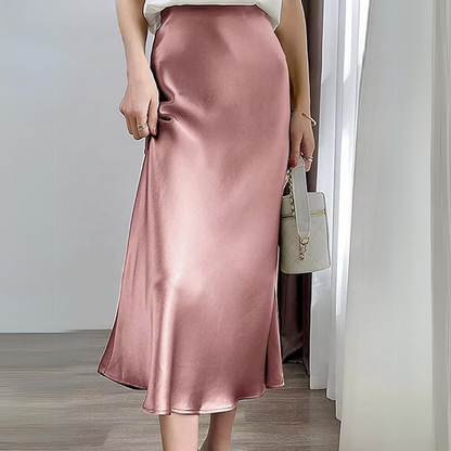 Cecilia - Casual satin evening skirt