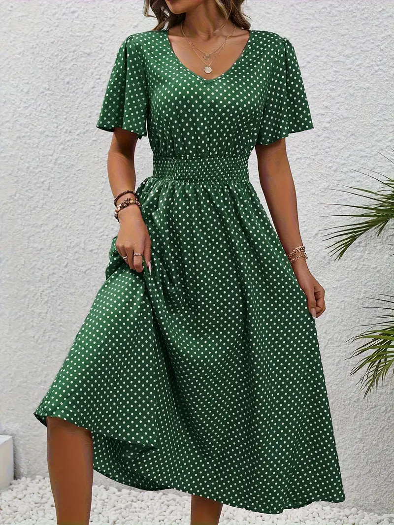 LP | Printed casual dress with short sleeves