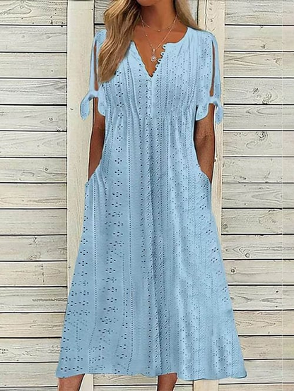 Mc | Resort women's one-color dress with lace