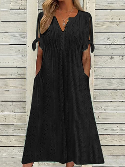 Mc | Resort women's one-color dress with lace