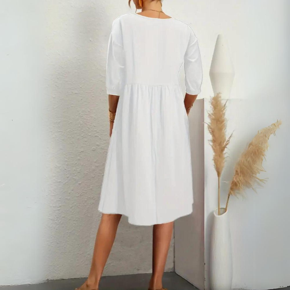 Clara - Elegant dress with lantern sleeves