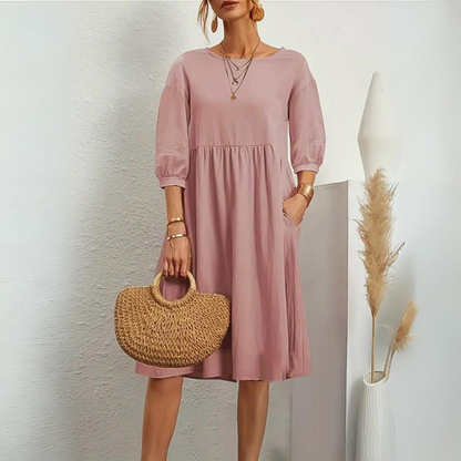 Clara - Elegant dress with lantern sleeves