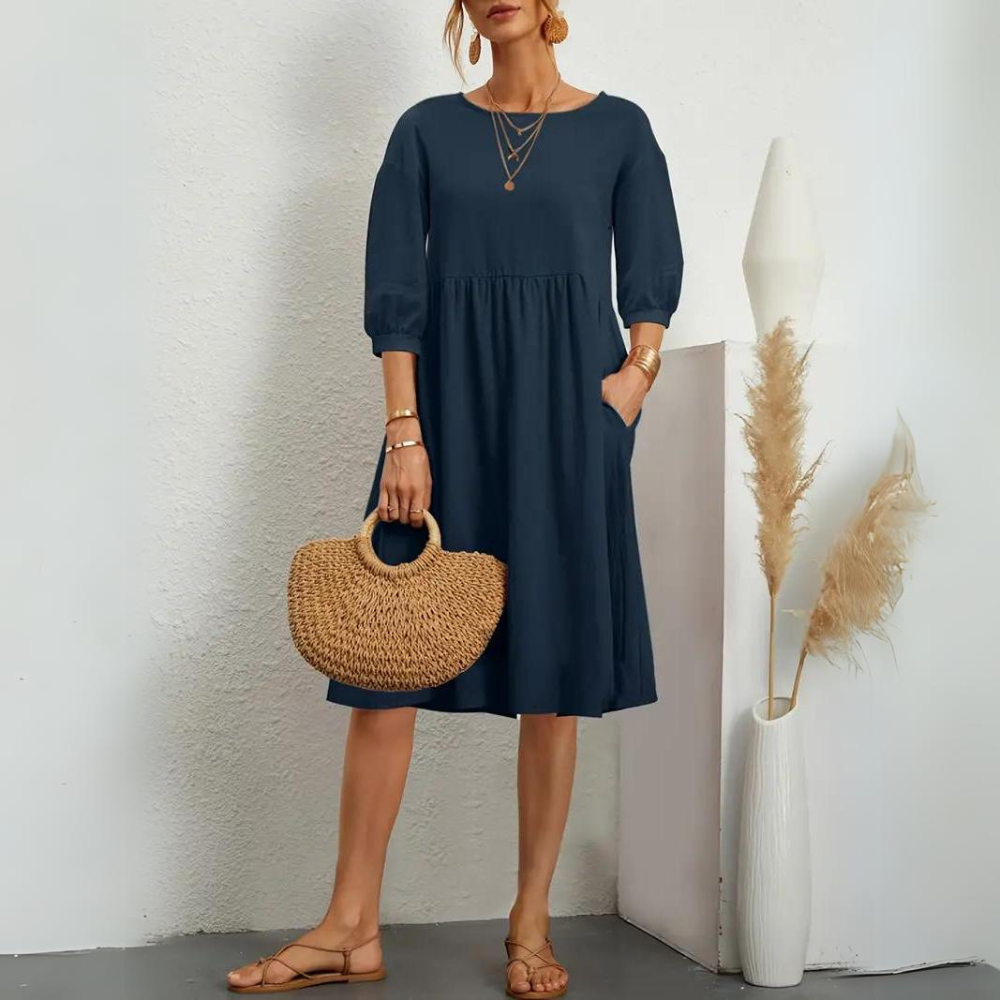 Clara - Elegant dress with lantern sleeves