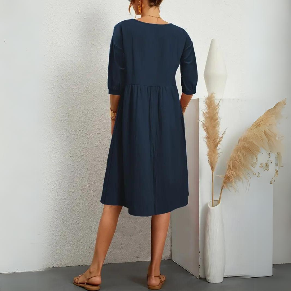 Clara - Elegant dress with lantern sleeves