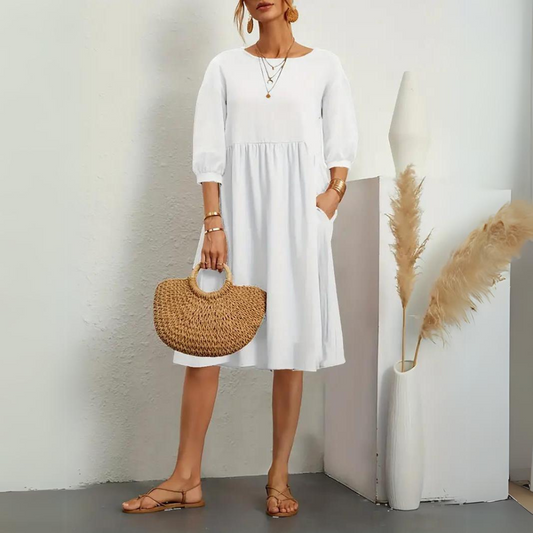 Clara - Elegant dress with lantern sleeves