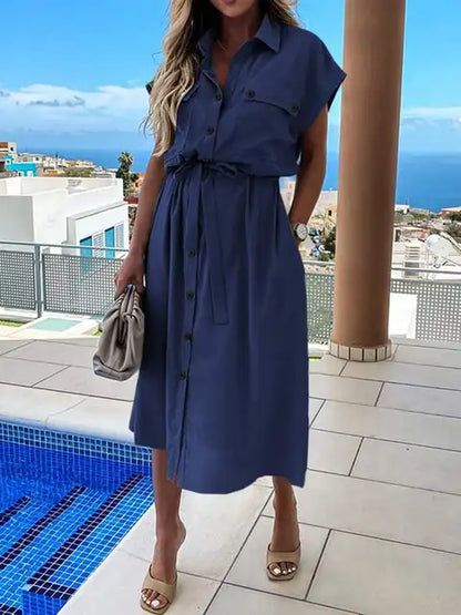 LP | elegant dress with buttoning