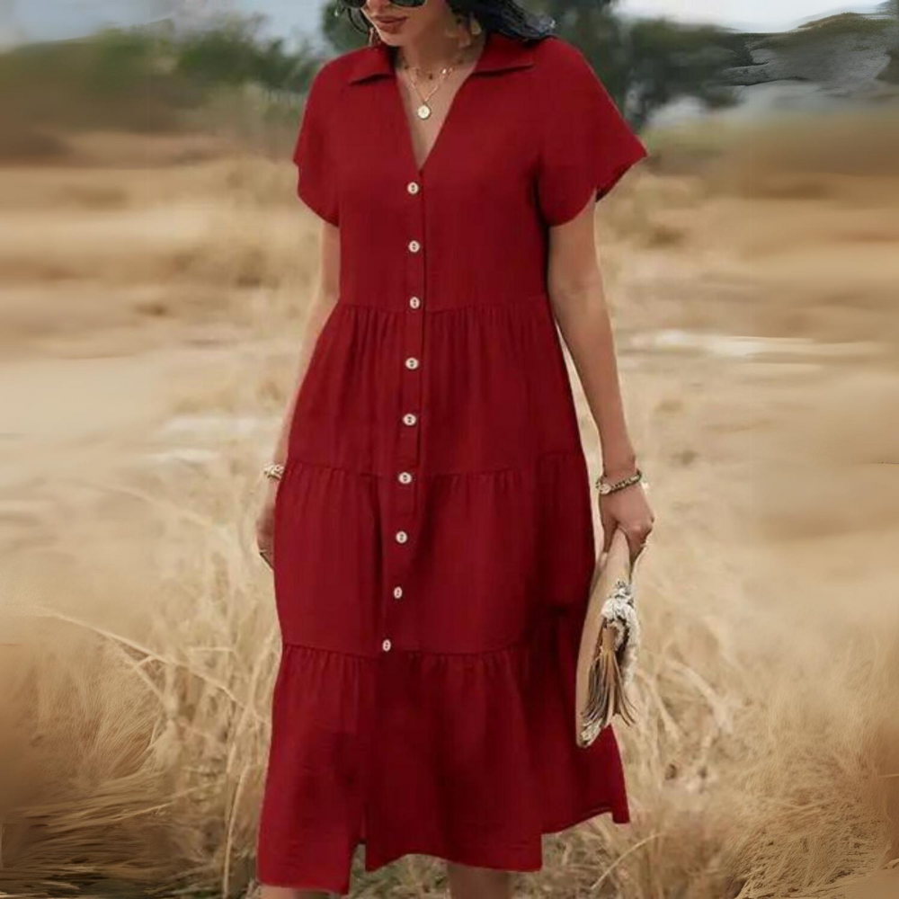 LP | Luxury dress with buttons