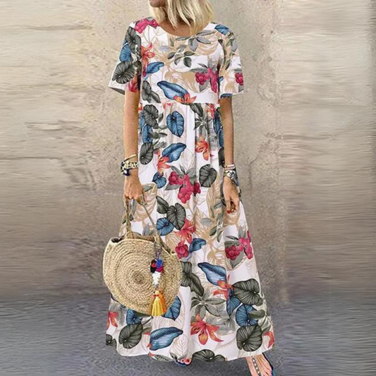 Mc | Elegant dress with round neckline