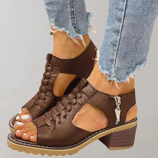 Orthopedic sandals with heel