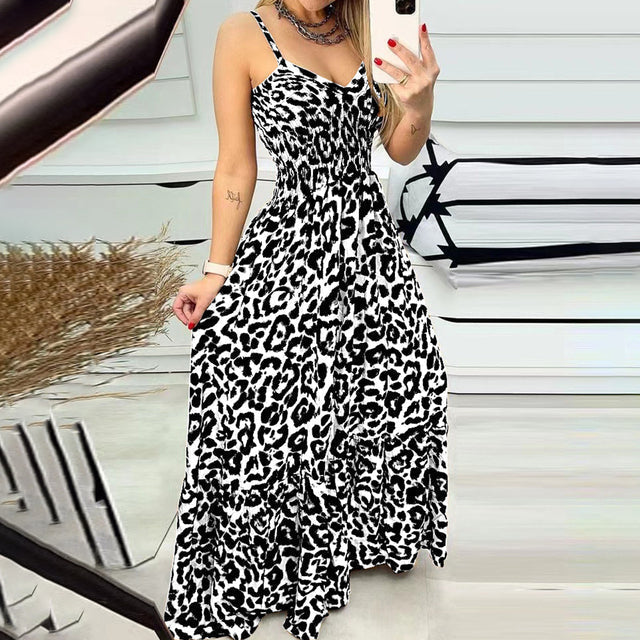 Mc | Leopard print long dress