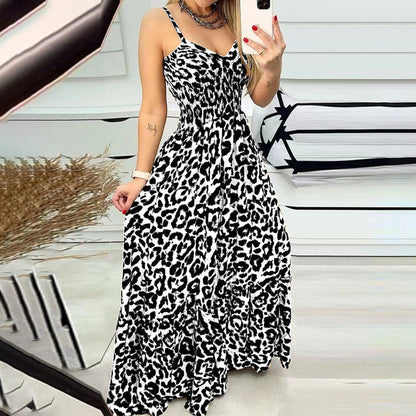 Mc | Leopard print long dress