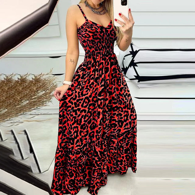 Mc | Leopard print long dress