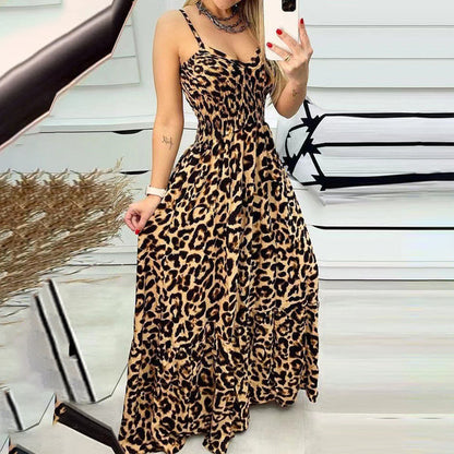 Mc | Leopard print long dress