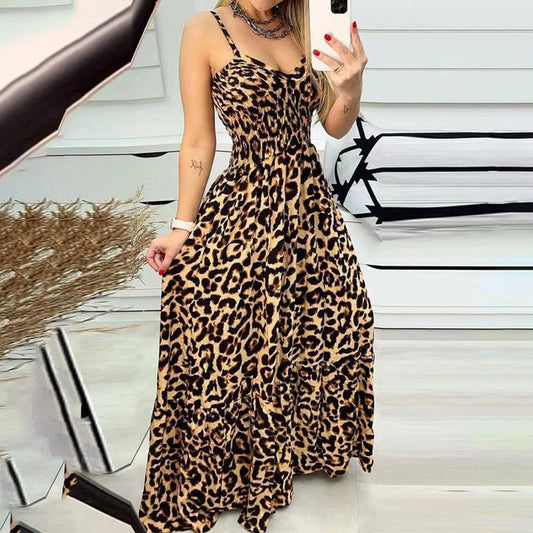 Mc | Leopard print long dress