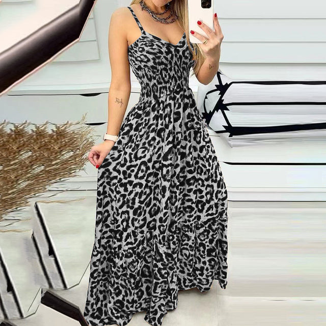 Mc | Leopard print long dress