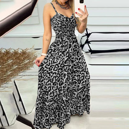 Mc | Leopard print long dress