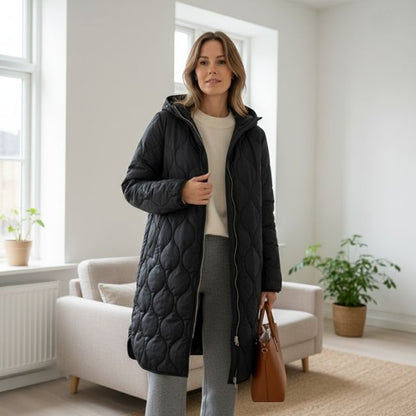 Danielle | Women's Patterned Parka with Hood Chic and Comfortable