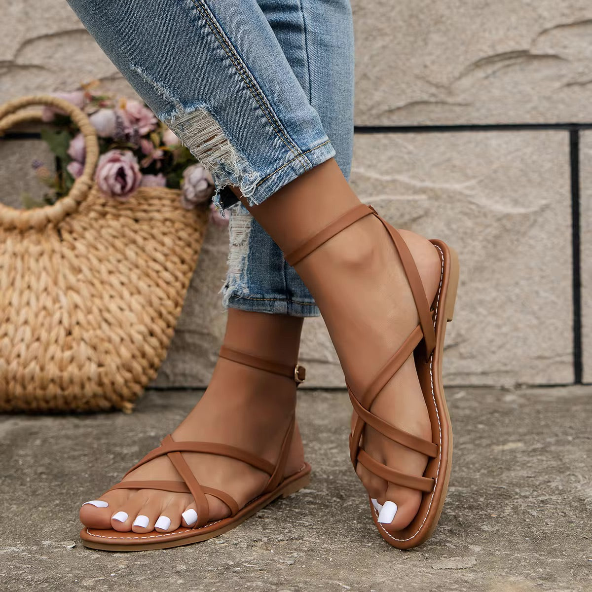Dolores - Elegant Roman beach sandals