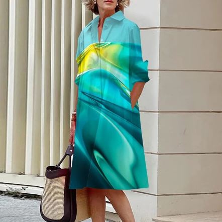 Mc | Women's dress with striped shirt