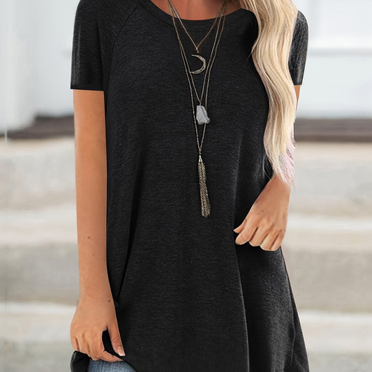 Plain long T-shirt - Long, soft design for everyday use