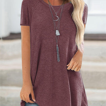 Plain long T-shirt - Long, soft design for everyday use