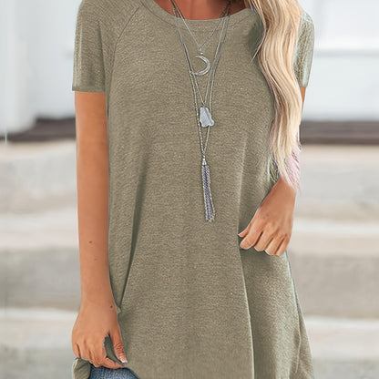 Plain long T-shirt - Long, soft design for everyday use