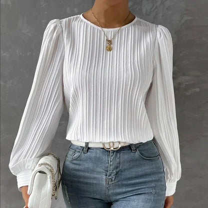 Women's pleated blouse