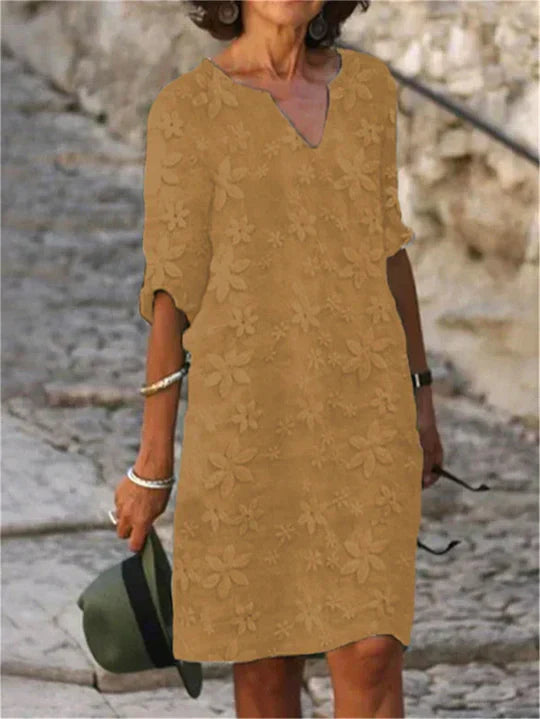 Mc | elegant midi dress with flowers