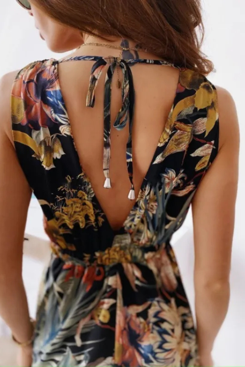 Elowen | Printed tie dress for women