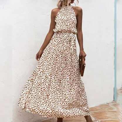 LP | Strapless long dress with floral print