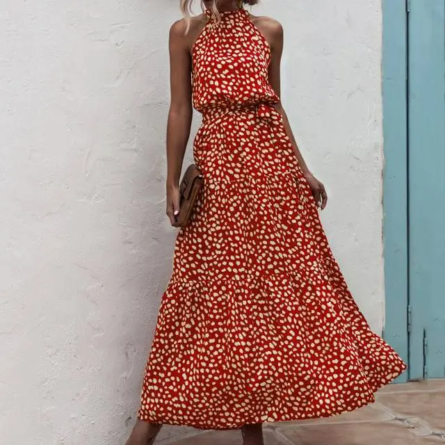 LP | Strapless long dress with floral print