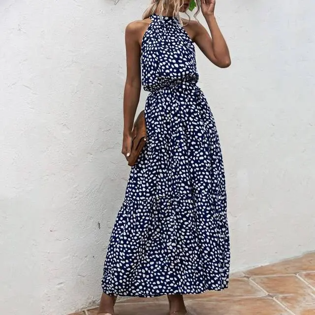 LP | Strapless long dress with floral print