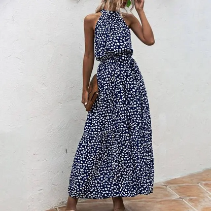 LP | Strapless long dress with floral print