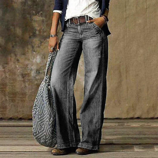 LP | Vintage wide-leg, high-waisted denim jeans