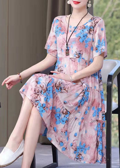 Mc | Artistic dresses with O-neck pockets