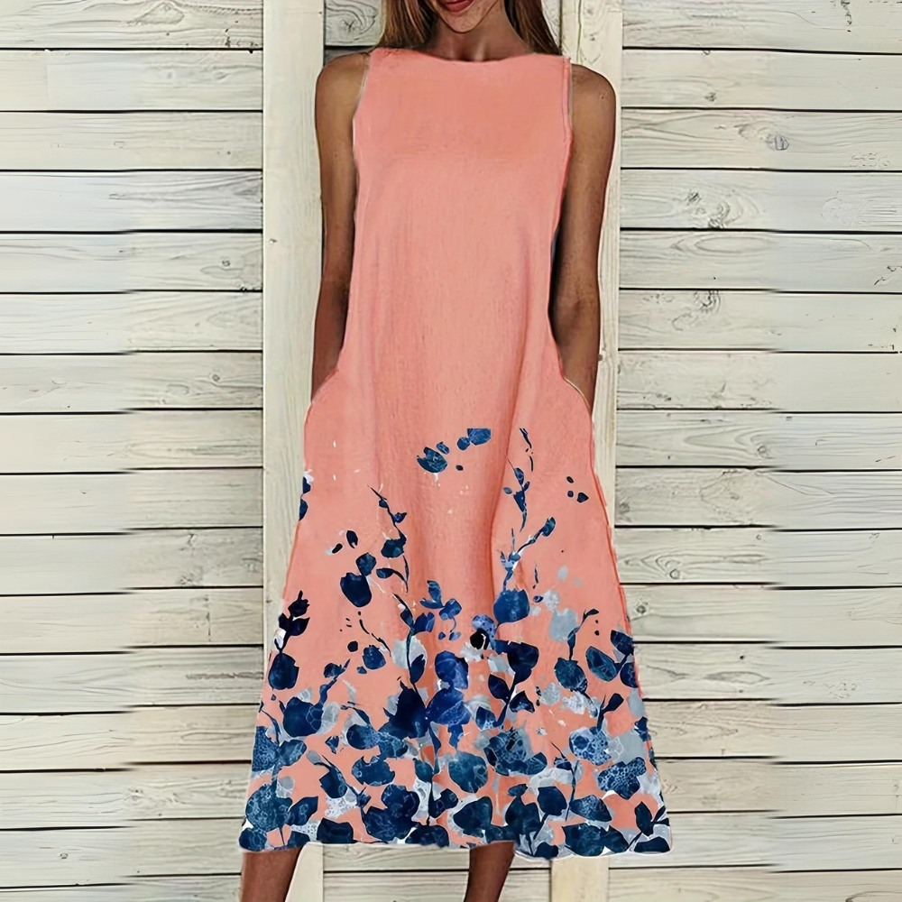 LP | Sleeveless elegant dress with floral print